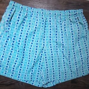 Blue Geometric Women Shorts